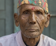 A wrinkled face