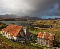 old house with shed