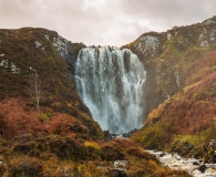 Waterfall at Knockan Crag Trail